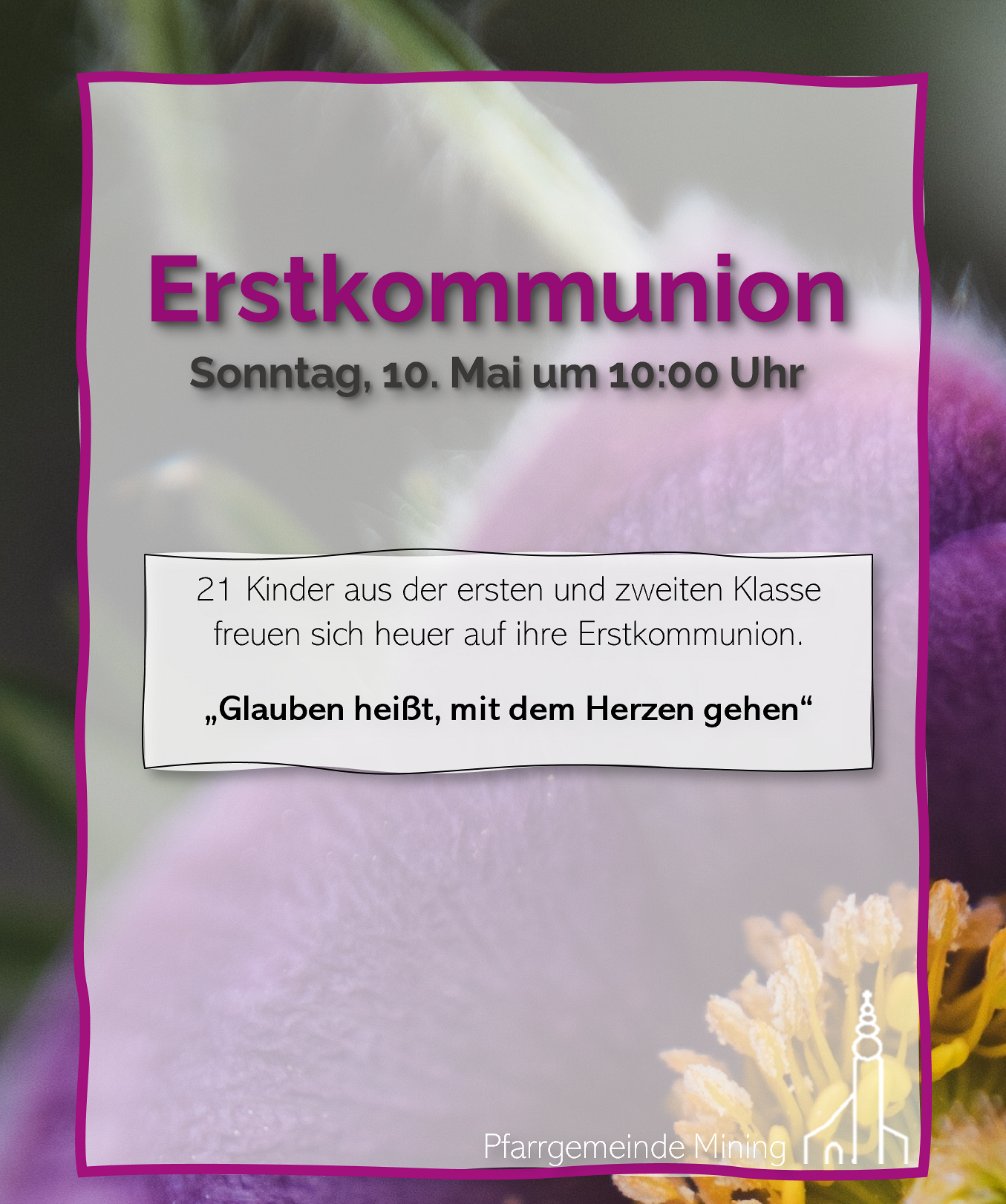 Erstkommunionfeier in Mining