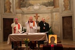 Die Bischöfe Dr. Manfred Scheuer (Römisch-katholische Kirche), Dr. Heinz Lederleitner (Altkatholische Kirche) und der Superintendent der Evanglischen Kirche A.B. Dr. Gerold Lehner