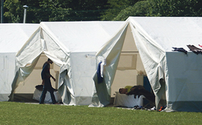 Zeltunterkünfte für Flüchtlinge