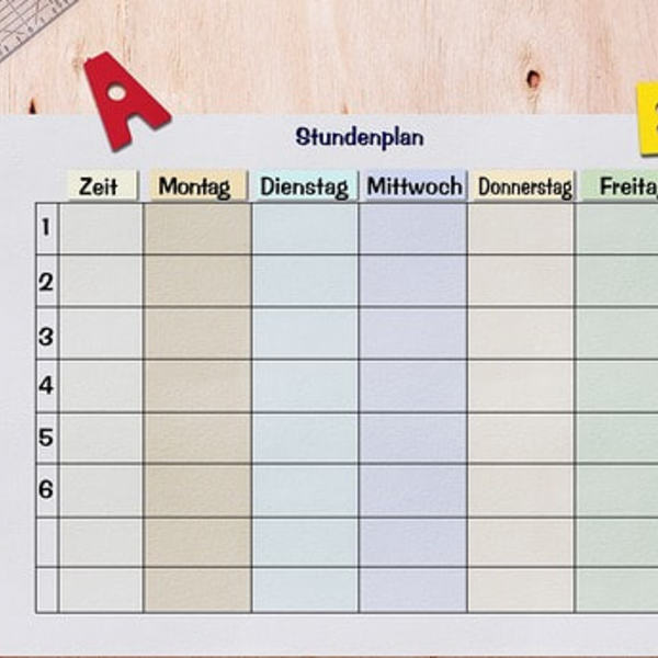 Stundenplan / pixabay.com Stundenplan