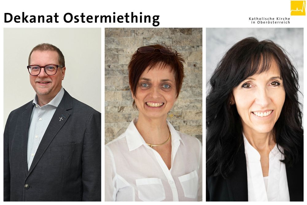 V. l.: Pfarrer Markus Klepsa, Pastoralvorständin Sabina Eder und Verwaltungsvorständin Johanna Lanzl